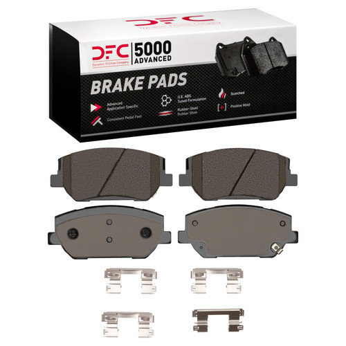 DFC 5000 Advanced Ceramic Front Brake Pads and Hardware Kit, Hyundai Santa Fe 2019-2020