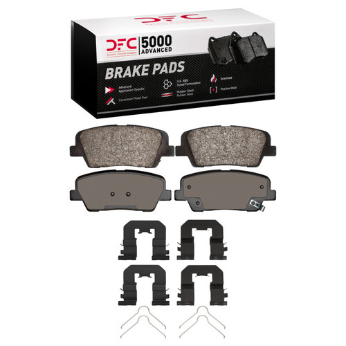 DFC 10-19 Hyundai Santa Fe Rear 5000 Advanced Ceramic Brake Pads and Hardware Kit