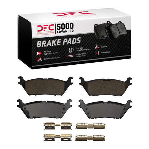 DFC 15-21 Ford F-150 RWD Rear 5000 Advanced Ceramic Brake Pads and Hardware Kit