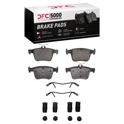 DFC 5000 Advanced Ceramic Rear Brake Pads and Hardware Kit, Audi A3 Sportback E-TRON 2015-2025