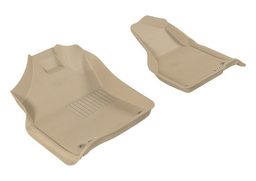 3D MAXpider Kagu 1st Row Tan Floor Mat Set, Dodge Ram Crew// Crew/Mega 2012-2020