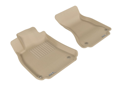 3D MAXpider Kagu 1st Row Tan Floor Mat Set, Audi A4/S4/RS4/A5/S5 2009-2017