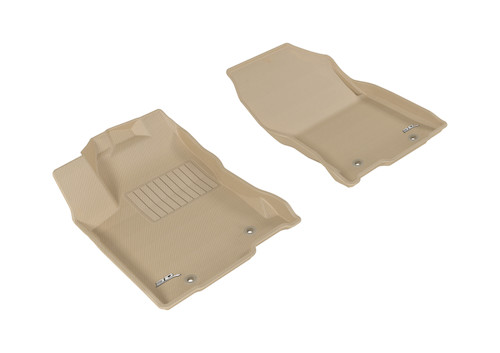 3D MAXpider Kagu 1st Row Tan Floor Mat Set, Lexus NX/NX Hybrid 2015-2020