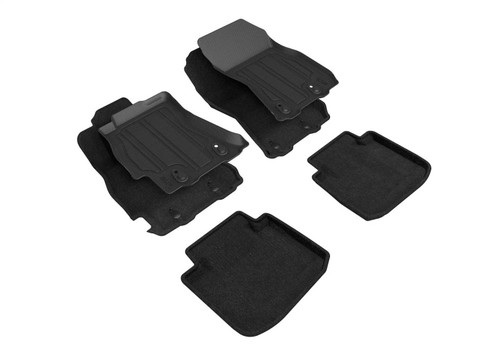 3D MAXpider Elegant Black Floor Mat Set 1st & 2nd Row, Subaru Legacy/ Outback 2015-2019