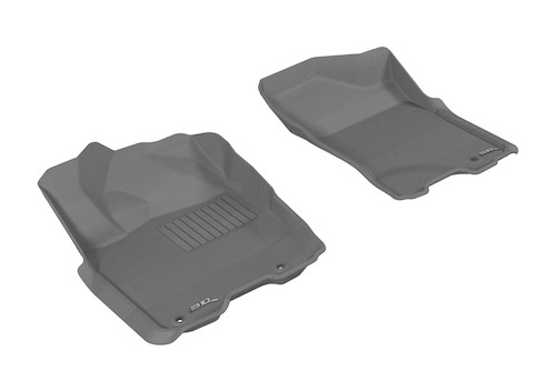 3D MAXpider Kagu 1st Row Gray Floor Mat Set, Nissan Titan King/Crew Cab 2009-2015