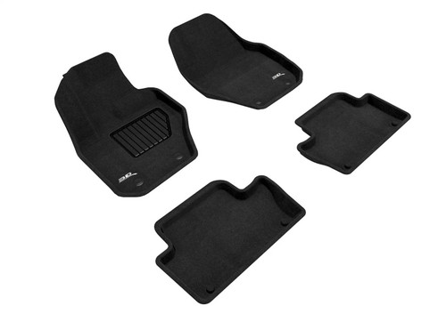 3D MAXpider Elegant Black Floor Mat Set 1st & 2nd Row, Volvo Xc60 2010-2017
