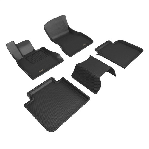 3D MAXpider Kagu 1st & 2nd Row Black Floor Mat Set, BMW I7 2023-2024