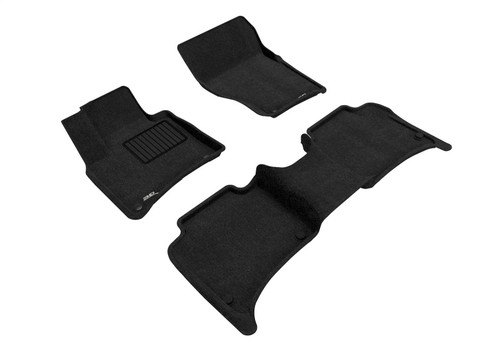 3D MAXpider Elegant Black Floor Mat Set 1st & 2nd Row, Porsche Cayenne / Volkswagen Touareg 2011-2018
