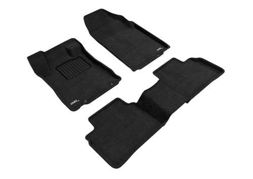3D MAXpider Elegant Black Floor Mat Set 1st & 2nd Row, Nissan Altima Sedan 2016-2018