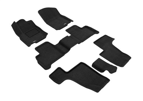 3D MAXpider Elegant Black Floor Mat Set 1st, 2nd & 3rd Row, Mercedes-Benz Gls 2017-2019