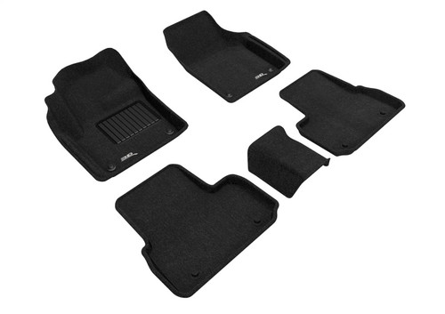 3D MAXpider Elegant Black Floor Mat Set 1st & 2nd Row, Land Rover Discovery Sport 5-Seats 2015-2019