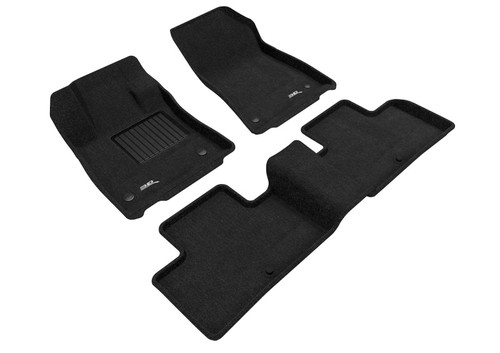 3D MAXpider Elegant Black Floor Mat Set 1st & 2nd Row, Infiniti Qx50 / Qx55 2019-2024
