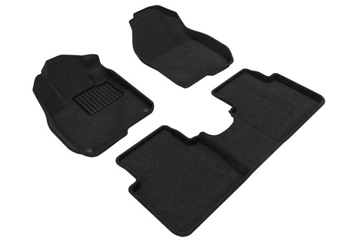 3D MAXpider Elegant Black Floor Mat Set 1st & 2nd Row, Honda Cr-V 2017-2022