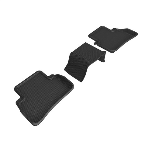 3D MAXpider Kagu 2nd Row Black Floor Mat Set, Mercedes-Benz C-Class Sedan 2022-2024