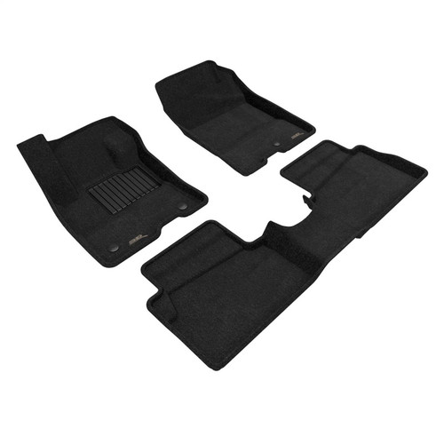 3D MAXpider Elegant Black Floor Mat Set 1st & 2nd Row, Ford Maverick Hybrid 2022-2024