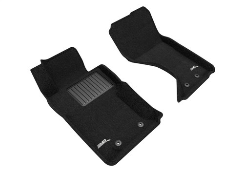 3D MAXpider Elegant Black Floor Mat Set 1st Row, Fiat 124 Spider 2017-2020
