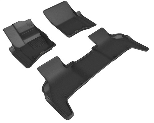 3D MAXpider Kagu 1st & 2nd Row Black Floor Mat Set, Land Rover Defender 110 2020-2024
