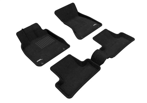 3D MAXpider Elegant Black Floor Mat Set 1st & 2nd Row, 17 Audi Q5 2009