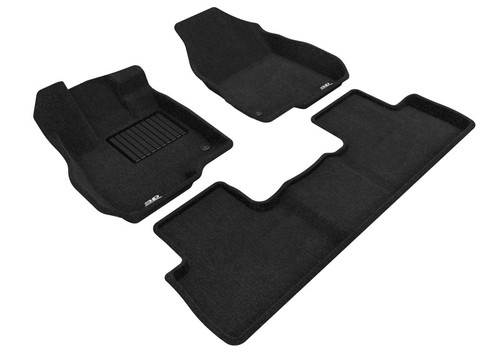 3D MAXpider Elegant Black Floor Mat Set 1st & 2nd Row, Acura Rdx 2019-2024