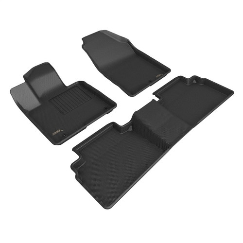 3D MAXpider Kagu 1st & 2nd Row Black Floor Mat Set, Hyundai Tucson Gasoline 2022-2024
