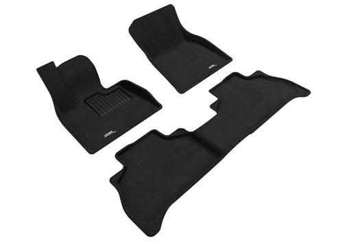3D MAXpider Elegant Black Floor Mat Set 1st & 2nd Row, BMW X5 5-Passenger 2019-2022