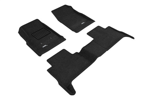 3D MAXpider Elegant Black Floor Mat Set 2nd Row, 15-22Chevrolet Colorado Crew Cab 2015
