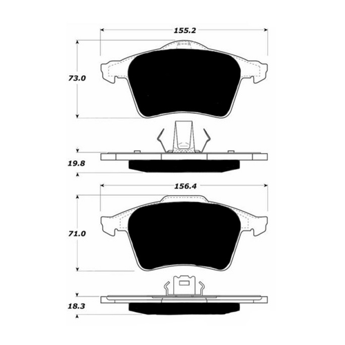Porterfield Enterprises VP-011054 Porterfield R4-S Front Brake Pads, XC90 T6, V8, AP1003