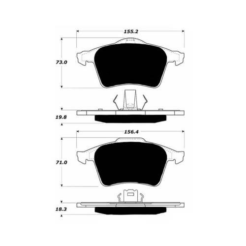 Porterfield Enterprises VP-011054 Porterfield R4-S Front Brake Pads, XC90 T6, V8, AP1003