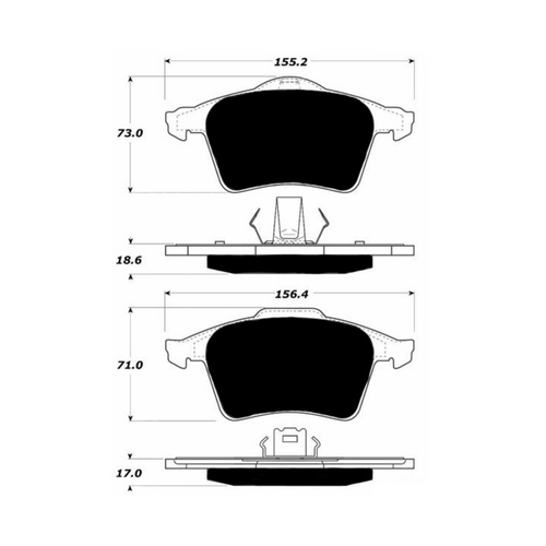 Porterfield AP979 R4-S Front Brake Pad, 316mm Rotor, Volvo S60/V70, XC70, XC90