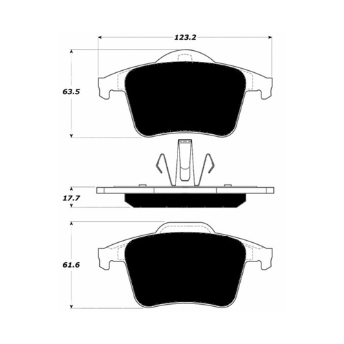 Porterfield Enterprises VP-011058 Porterfield R4-S Rear Brake Pads, XC90 2.5T, T6, AP980