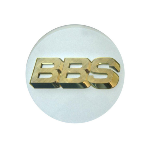 BBS 56.24.182 Type A Center Cap, White/Gold (Single Unit)