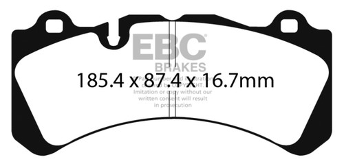 EBC DP4071R Yellowstuff Front Brake Pads, Volvo S60 Polestar/V60 Polestar 3.0T 2014+
