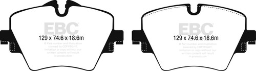 EBC DP22245 Greenstuff 2000 Front Brake Pads, Mini Cooper Countryman (F60) 1.5L Turbo 2017+