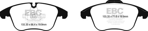 EBC DP22252 Greenstuff 2000 Front Brake Pads, Jaguar XE 2.0L TD (180) 2016+