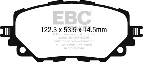 EBC DP22263 Greenstuff 2000 Front Brake Pads, Mazda Miata MX-5 / Fiat 124 Spider 2016+