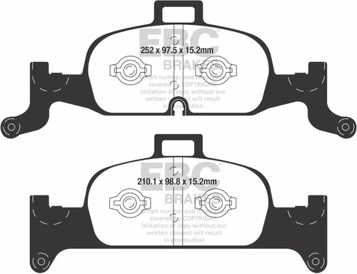 EBC DP22290 Greenstuff 2000 Front Brake Pads, Audi A4 Allroad Quattro 2.0L Turbo 2018+