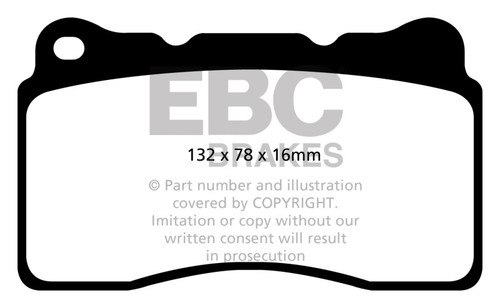 EBC DP32093C Redstuff Ceramic Front Brake Pads, Cadillac CT6 2.0L Turbo 2016+