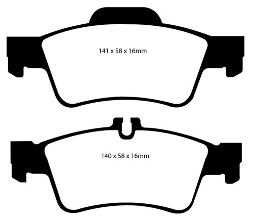 EBC DP41491R Yellowstuff Rear Brake Pads, Mercedes-Benz CL500 5.0 2004-2006