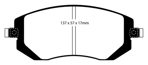EBC DP31661C Redstuff Ceramic Front Brake Pads, Saab 9-2X 2.0 Turbo 2004-2006
