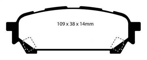 EBC DP31687C Redstuff Ceramic Rear Brake Pads, Saab 9-2X 2.0 Turbo 2004-2006