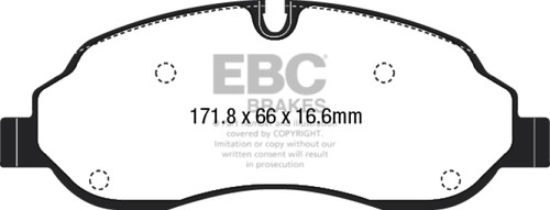 EBC DP42221R Yellowstuff Front Brake Pads, Ford Transit 150 SRW 2015+