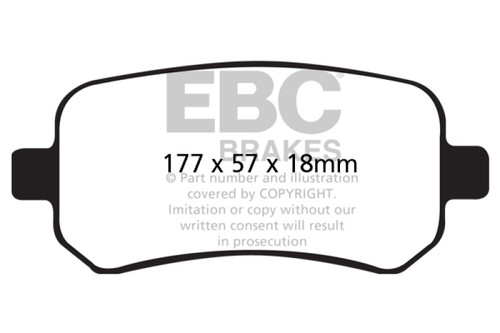 EBC DP61695 Greenstuff 6000 Elite Front Brake Pads, Ford Freestar 3.9 2004-2007