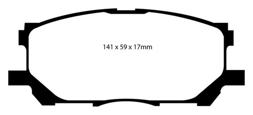 EBC DP61681 Greenstuff 6000 Elite Front Brake Pads, Lexus RX330 3.3 2004-2007