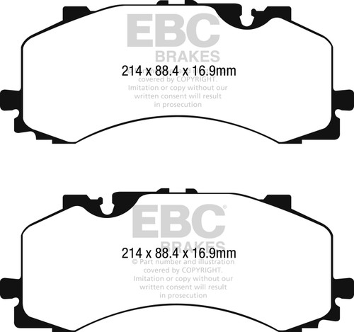 EBC DP42279R Yellowstuff Front Brake Pads, Audi Q7 3.0L Supercharged 2016+