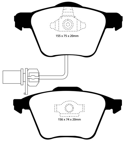 EBC DP51495NDX Bluestuff Front Brake Pads, Audi S4 4.2 2004-2008