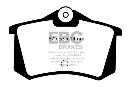 EBC DP4999R Yellowstuff Rear Brake Pads, Lancia Delta Integrale 2.0L Turbo HF Evo 1 1991-1993