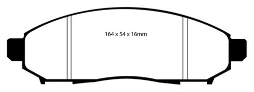 EBC DP61747 Greenstuff 6000 Elite Front Brake Pads, Nissan Frontier 2.5 2WD 2005+