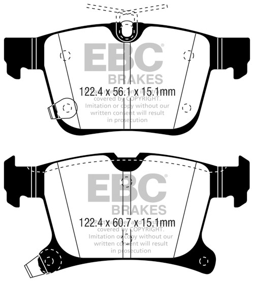 EBC DP63066 Greenstuff 6000 Elite Rear Brake Pads, Chrysler Pacifica (RU) 3.6L 2016+