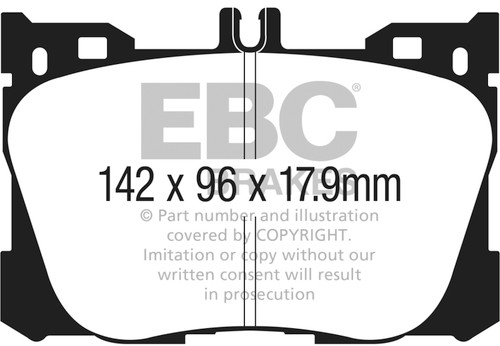 EBC DP63070 Greenstuff 6000 Elite Front Brake Pads, Mercedes-Benz E300 (W213) 2.0L Turbo 2017+