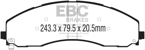 EBC DP63078 Greenstuff 6000 Elite Front Brake Pads, Ford F-450 2017+